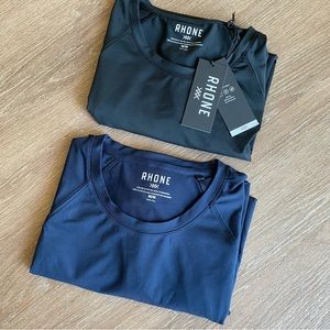 Rhone Men's Athletic Reign Short Sleeve Shirt Bundle Sz M Black / Navy NWT/NWOT